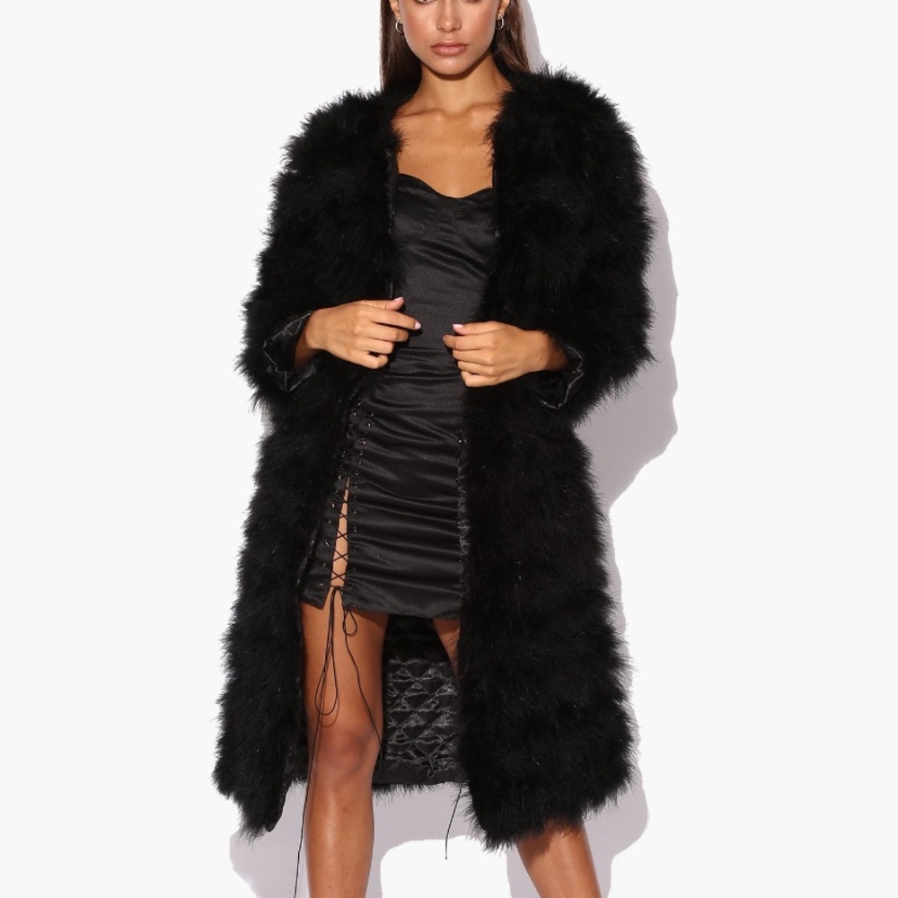 Karizma real feather long coat